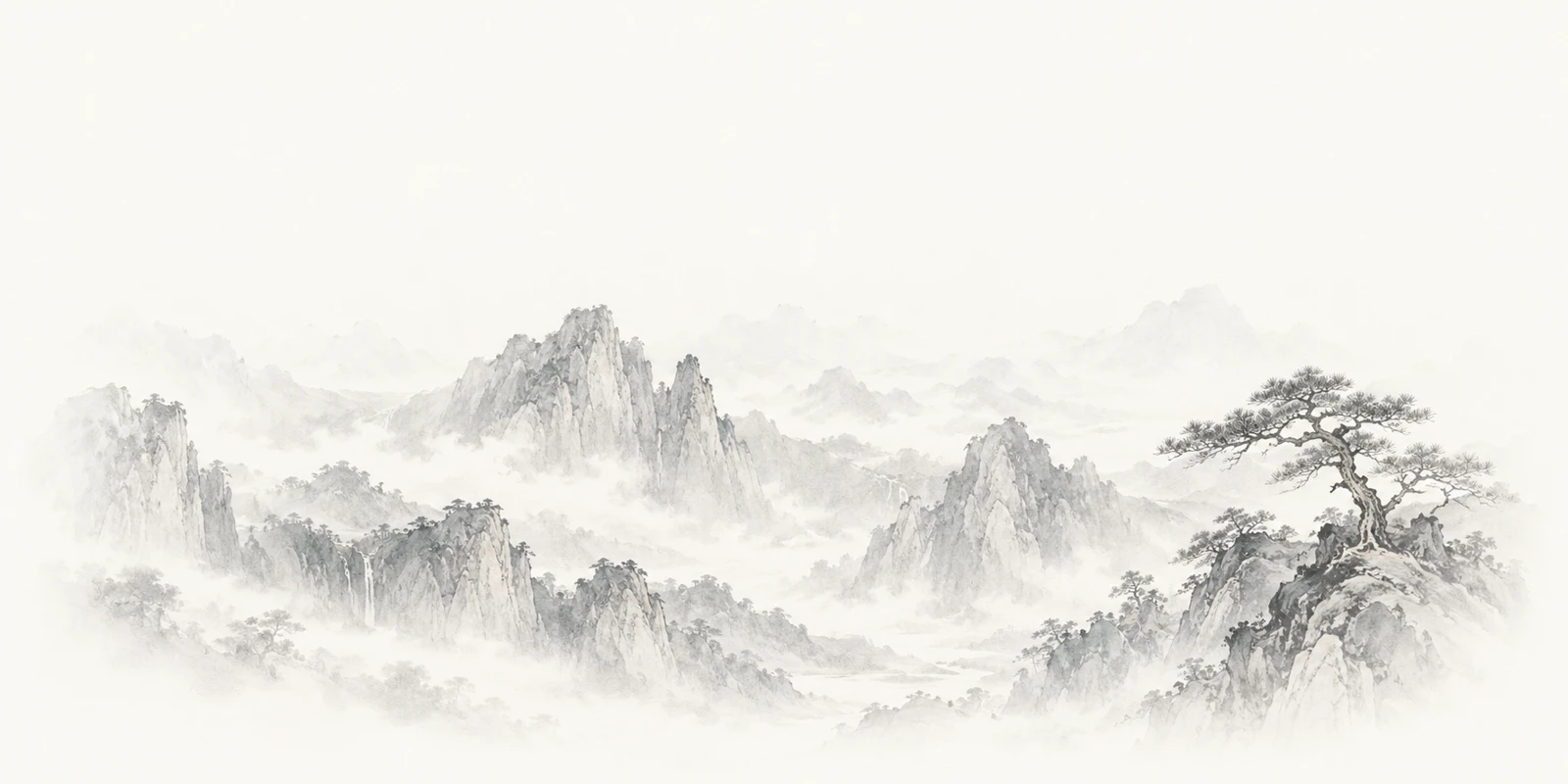Misty mountain landscape
